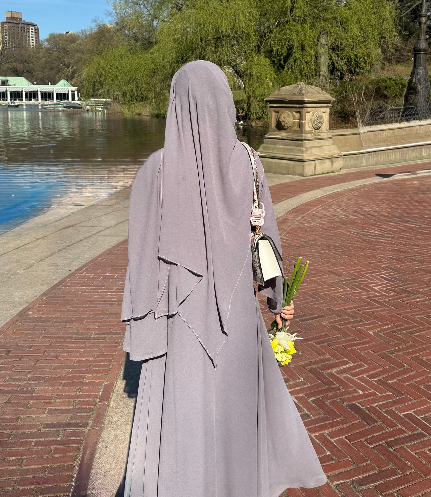 Umbrella Abaya with hijab in Lalic