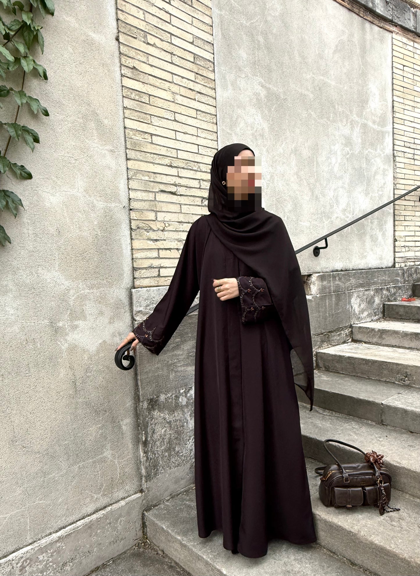 Espresso Abaya without hijab