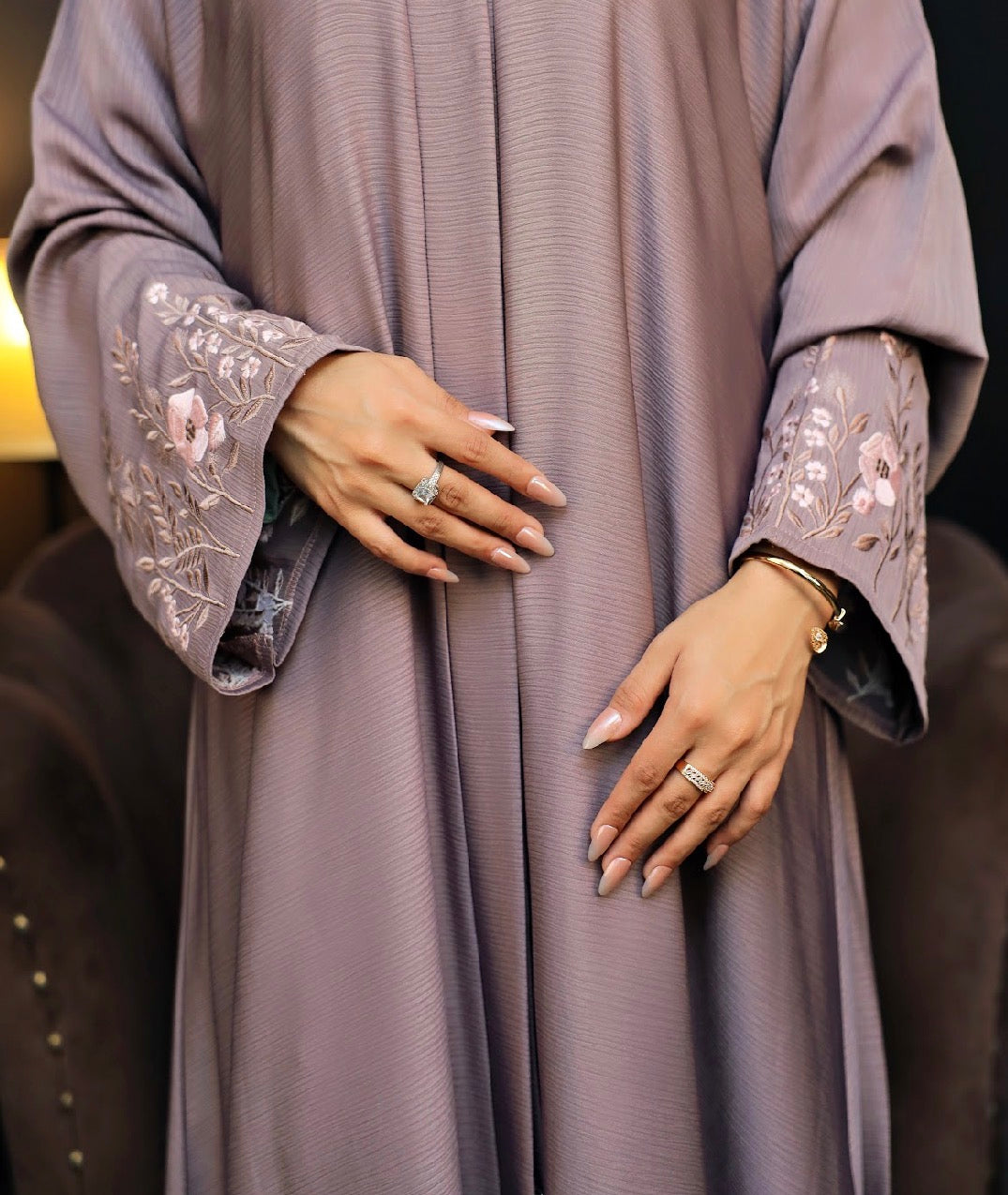 Amira open (closed) Abaya with hijab