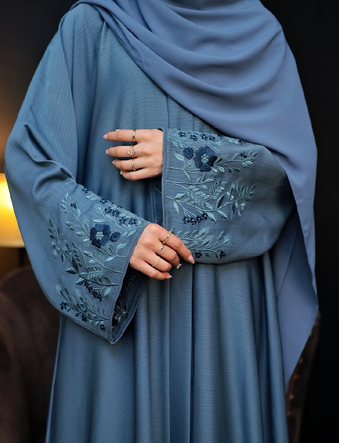 Amira open (closed) Abaya with hijab