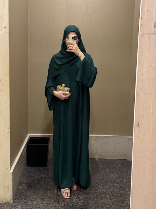 Emerald green Abaya set
