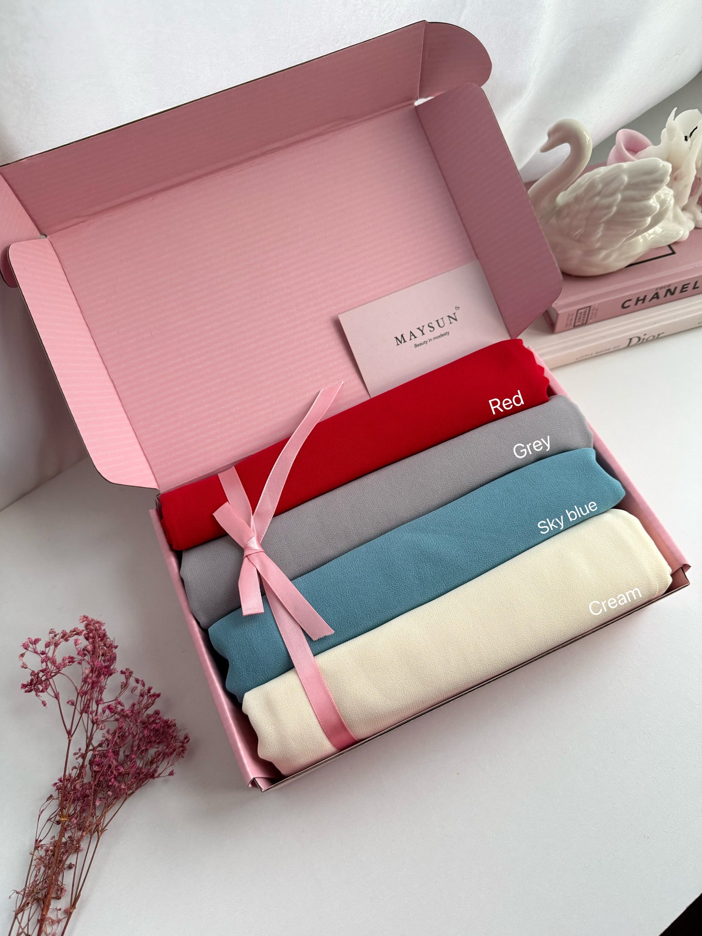 Bundle of chiffon hijabs