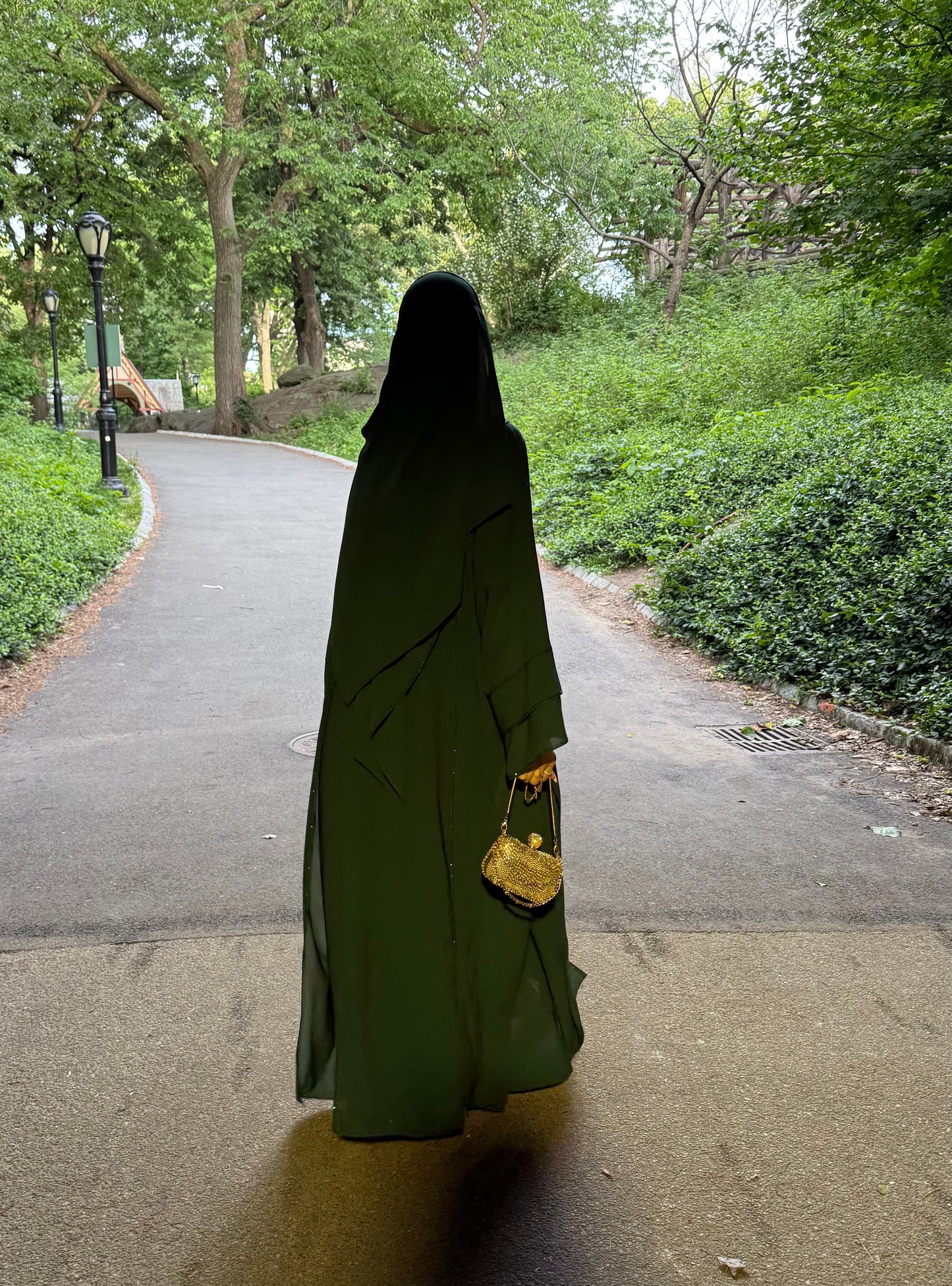 Emerald green Abaya set
