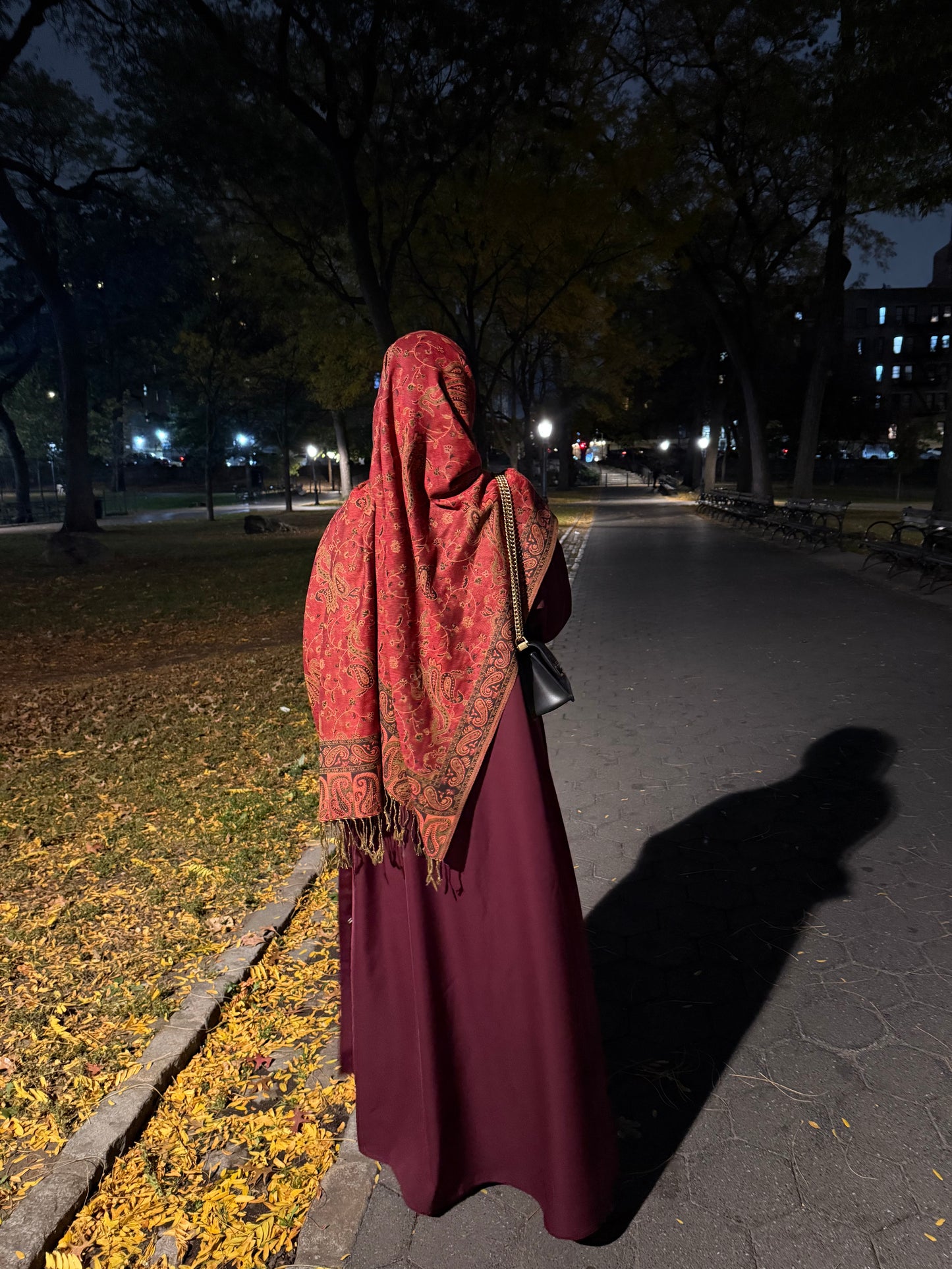 Cranberry open Abaya with Hijab