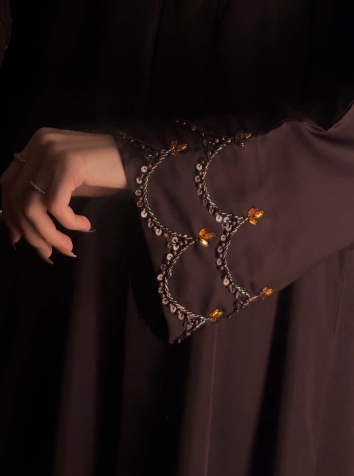 Espresso Abaya without hijab