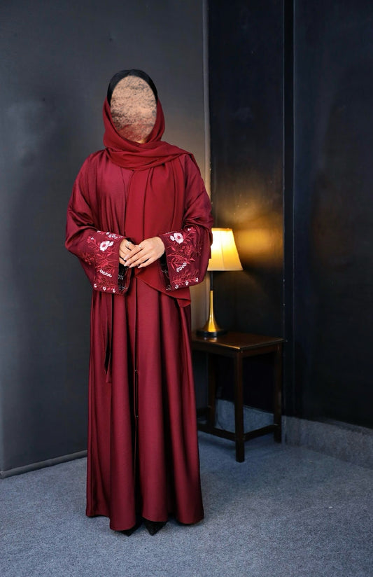 Amira open (closed) Abaya with hijab